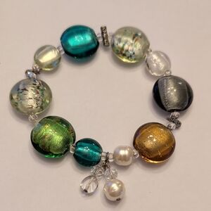 Silpada Glass Pearls Silver Bracelet B1931